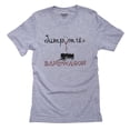 thumbnail image 1 of Jump On the Bandwagon - Funny Jumping Stick Figure Men's Grey T-Shirt, 1 of 2