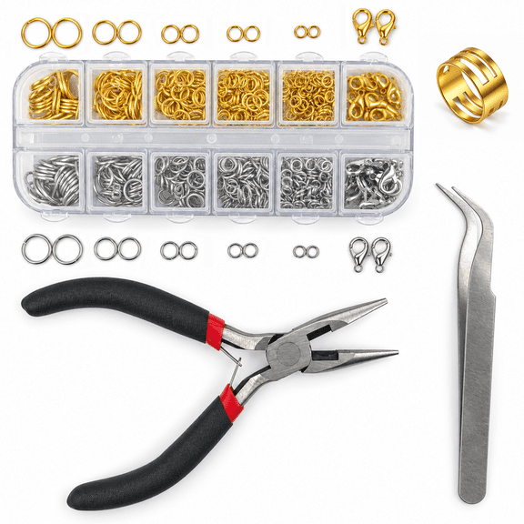 MRSXXNTY Jump Rings for Jewelry Making Supplies and Necklace Repair with Jump Ring Pliers and Open Jump Ring