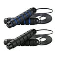 thumbnail image 1 of Jump Rope, 2 Pack, Tangle-Free Rapid Speed Jumping Rope Cable with Ball Bearings,for Fitness - black + black blue, 1 of 5