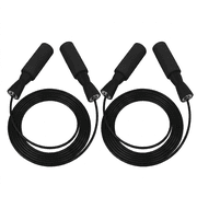 Jump Rope, 2 Pack Weighted Jump Rope With Tangle-Free Ball Bearing, 9.8ft Adjustable PVC Speed Jumprope And Weight Balls For Exercise For Fitness Cardio Workout Training Adults Kids