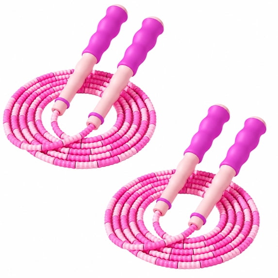 Scipping Rope Jump Rope Adjustable Length Segmented Soft Beaded Skipping Rope Fitness ...