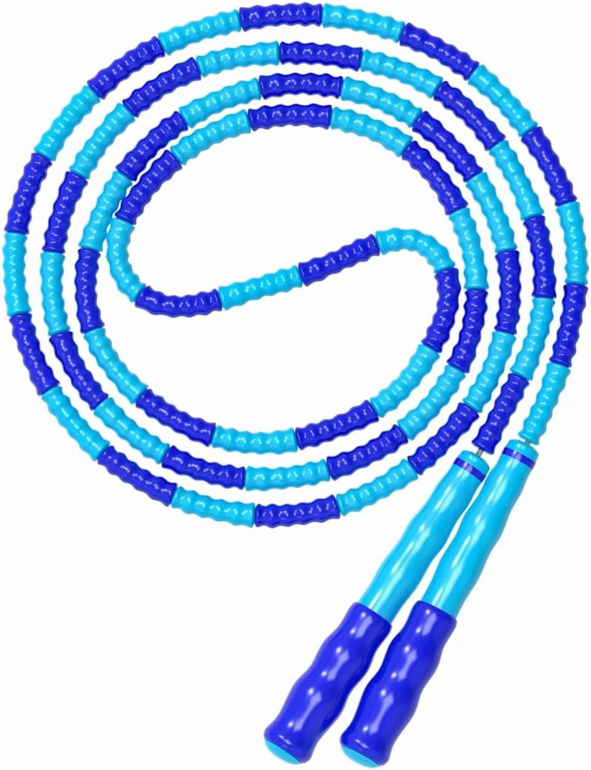 Jump Rope, Adjustable Length Tangle-Free Segmented Soft Beaded Skipping Rope, Fitness Jump Rope for Kids, Man, and Women Weight Loss 9.2 Feet