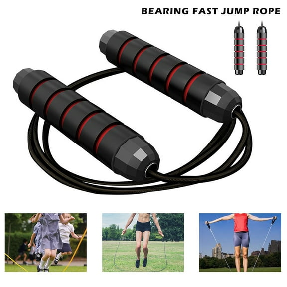 Jump Rope Crossfit Boxing Weighted Adult Ball Bearing Beaded Fitness Gym Speed
