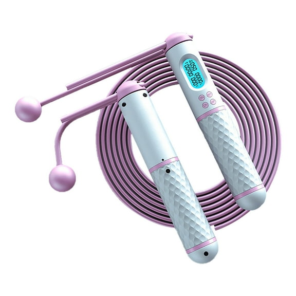 Jump Rope, Digital Weighted Handle Workout Jumping Rope - Indoor & Outdoor Jump Trainer For Fitness & Exercise
