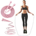 thumbnail image 1 of Jump Rope for Fitness - Adjustable Speed Rope Skipping Rope, Knot--Free PVC Long Jump Rope with Non-Slip Handles, Workout Cardio Endurances for Men, Kids and Women (Pink), 1 of 6