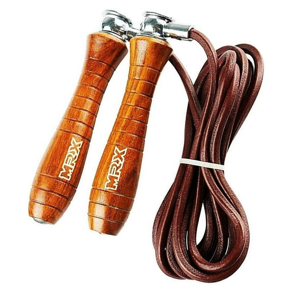 Jump Rope for Fitness, Exercise Jump Rope for Men and Women, Great for Cardio and Workouts, Professional MMA Training Equipment - MRX Boxing and Fitness WEIGHTED - Brown 584