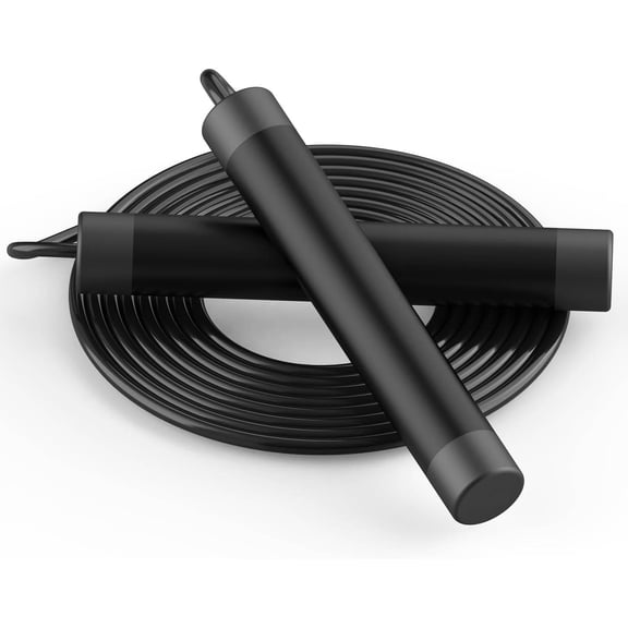 Jump Rope, HANDIO Weighted Jump Rope for Boxing, Cardio, Crossfit Workout, Adjustable Length Steel Ropes with Ball Bearings and Metal Handles