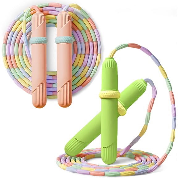 Jump Rope for Kid,Soft Beaded Jump Rope Fitness Exercise Equipment,Adjustable Tangle - Free Segmented Fitness Skipping Rope for Child, Men and Women Keeping Fit, Training, Workout and Weight Loss