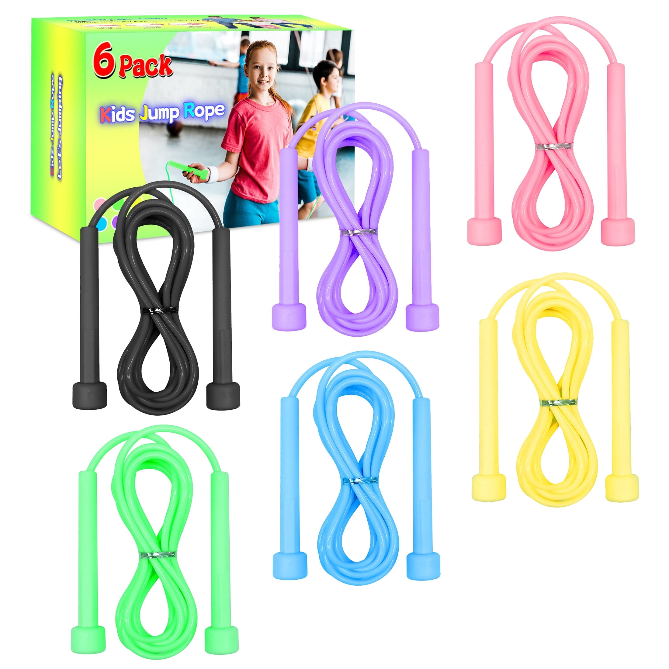 Gimping Rope KECIABO, Jump Rope for Kids, Adjustable, Green, 6 Pack - Walmart.com