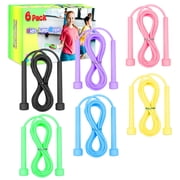 Jump Rope for Kids, 6 Pack Length Adjustable Lightweight Kids Skipping Rope for Child, Student, Boy and Girl Outdoor Spo