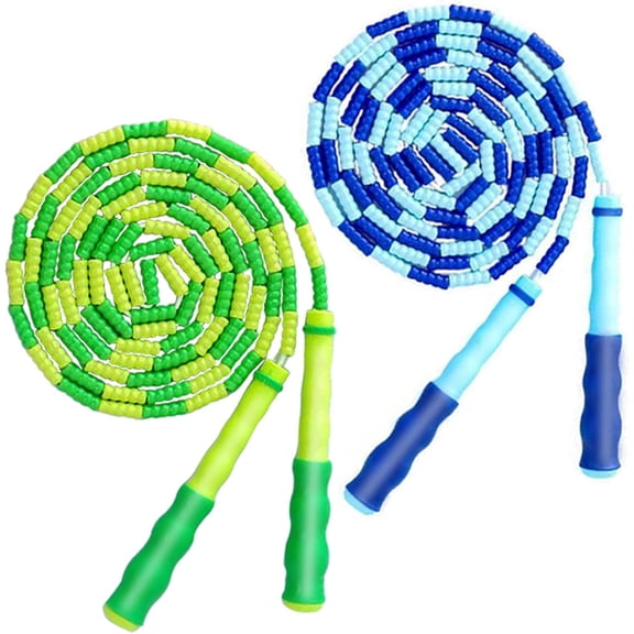Jump Rope for Kids Girls and Boys, Soft Beaded Ropes, Adjustable Skipping Rope, Tangle-Free Segmented Kid Women Men Adults Exercise, Keeping Fit, Training - 9.2Ft