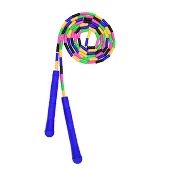 Jump Rope Long Jump Rope , Adjustable Soft Beaded Diy Jump Rope for Kids Adult - blue