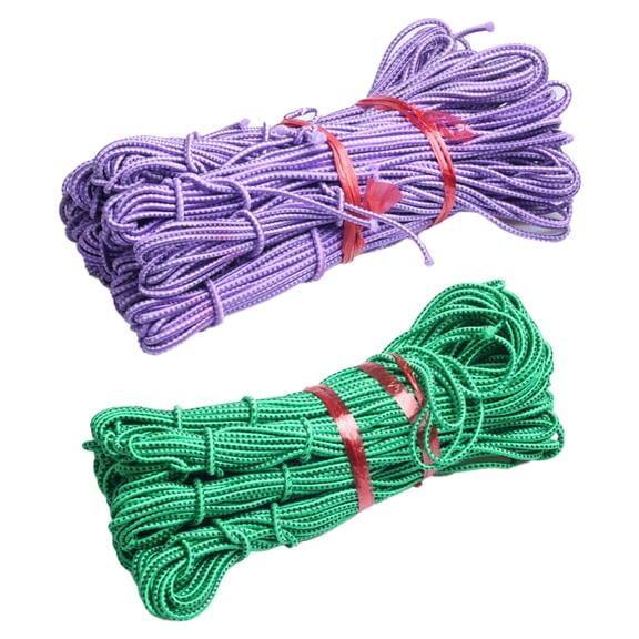 Jump Rope,Long Jump Ropes for play, Knotted Ends for Firmer Grip When Rope Skipping, Portable, Soft Purple White + Green Black