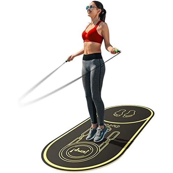Jump Rope Mat 63"x27" Exercise Fitness, Non-Slip Indoor Outdoor Crossrope Mat, 6mm Thick High-Density Workout Jumping Pad for Home Gym Flooring and Concrete