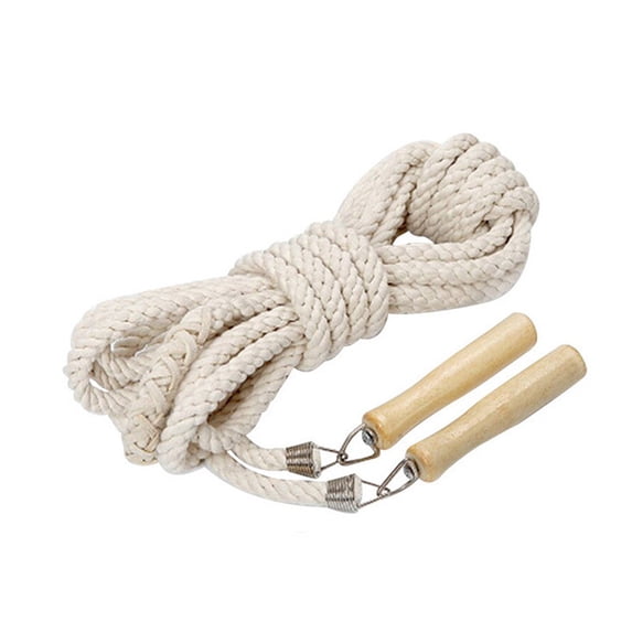 Jump Rope Multiplayer Linen with Wooden Handles Adult Group Outdoor Exercise Team Game Fitness White 472.4in by MPOISVA