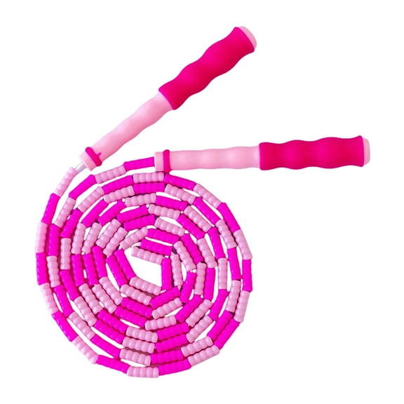 Jump Rope Soft Beaded Segmented Skipping Rope Adjustable Length Jumping Rope Gift for Kids Students Man and Women