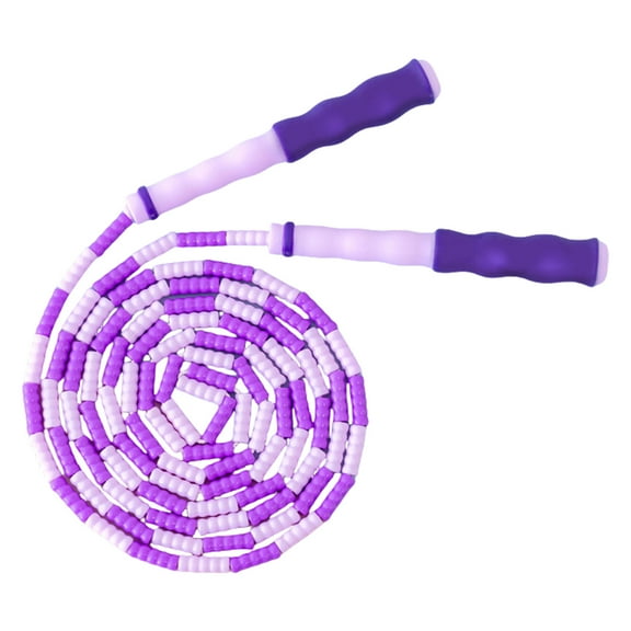 Jump Rope Soft Beaded Segmented Skipping Rope Adjustable Length Jumping Rope Gift for Kids Students Man and Women