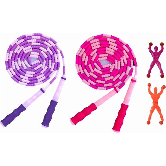 Jump Rope, Soft Beaded Skipping Rope, Adjustable Length Tangle-Free Segmented Jumping Rope