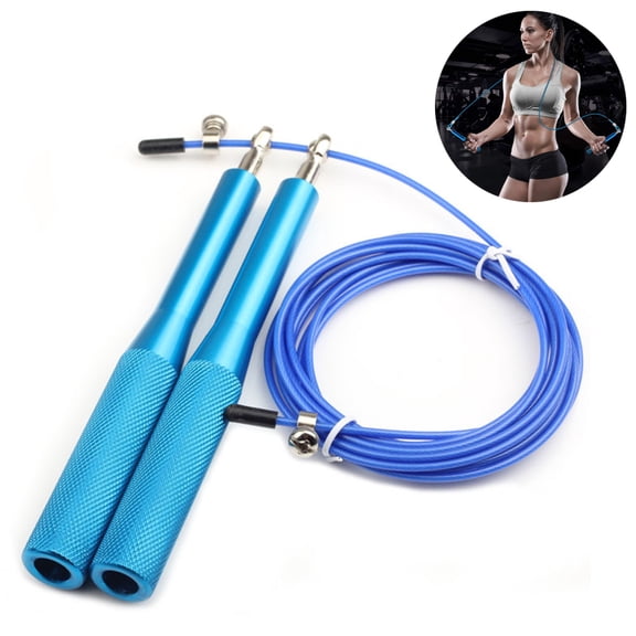 Jump Rope, Speed Jumping Rope For Training Fitness Exercise, Adjustable Adults Workout Skipping Rope For Men, Women, Kids, Girls - Blue