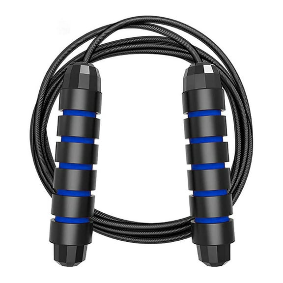 Jump Rope Tangle-Free Ball Bearing Fast Rope Skipping Adjustable Memory Foam Anti Skid Handle Skipping Rope New Fitness Speed Rope For Men And Women Suitable For Aerobic Exercise - Blue