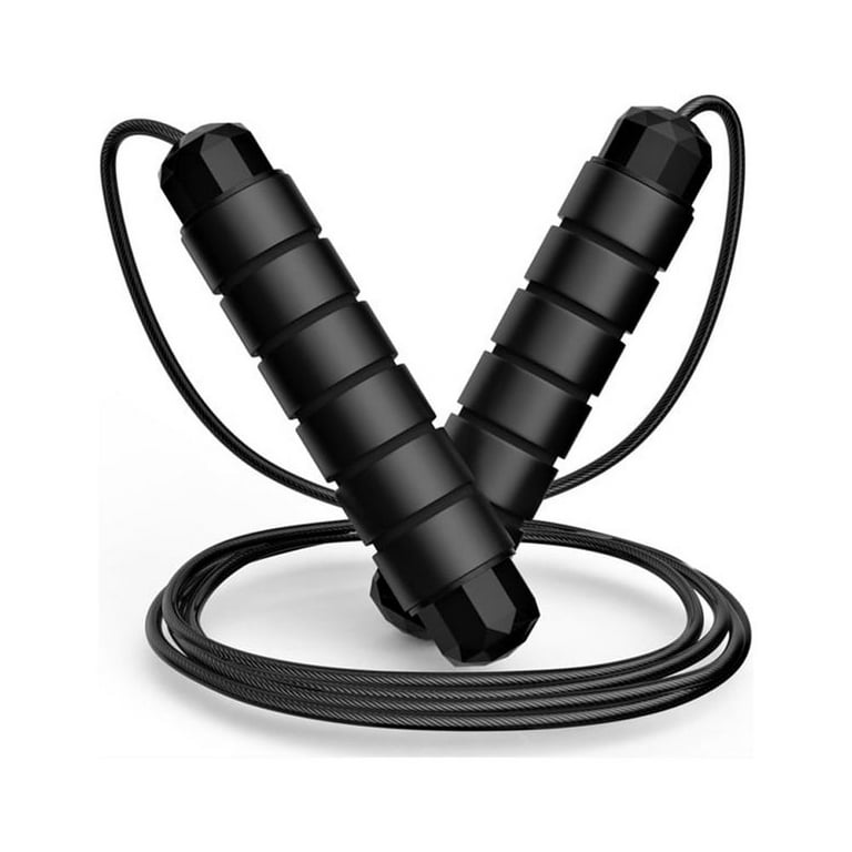 Jump Rope Tangle Free Rapid Speed Jumping Rope Cable with Ball Bearings for Women Men and Kids Adjustable Steel Jump Rope Workout with Foam
