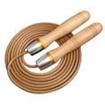 thumbnail image 1 of Jump Rope Wooden Handle , Adjustable Leather Speed, Fitness Workout Boxing Exercise, Fat Burning, 1 of 5