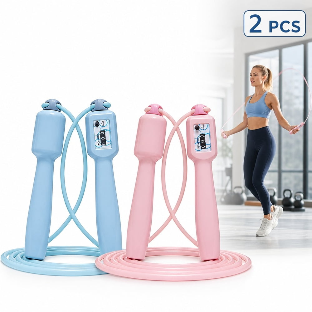 Jump Rope Trainers Jump Rope with Counter, Skipping Rope for Fitness Training, Blue and ...