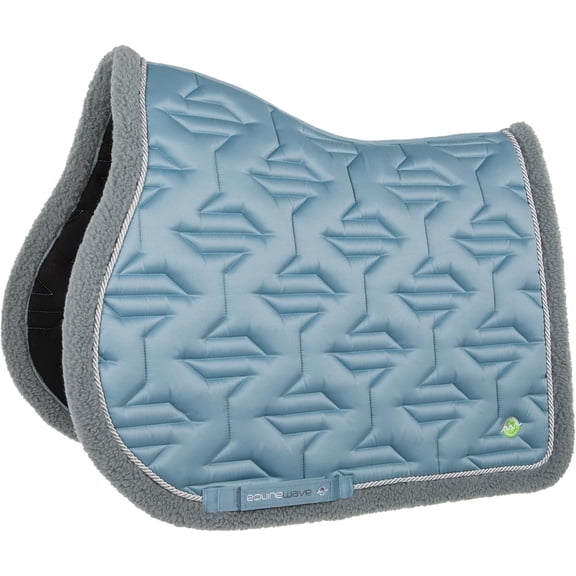 Jump Saddle Pad  Quilted Pad with Soft Teddy Fleece Trim,Breathable Moisture-Wicking Lining, Shock-Absorbing Comfort Padding,Secure Fit for Jumping and Training