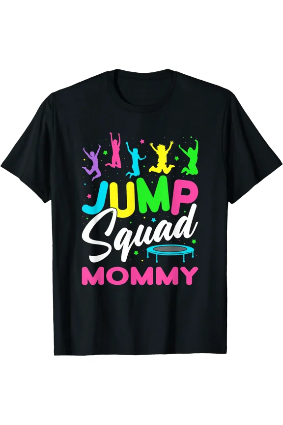 Jump Squad Mommy Trampoline Bounce Birthday Trampolining T-Shirt, Unisex T-Shirt