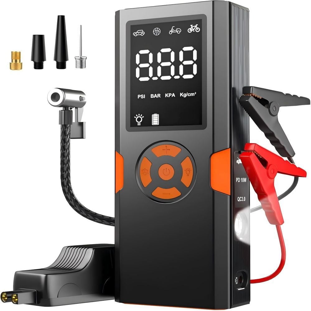 Jump Starter 4500A Peak Jump Box(up to10L Gas,8.0L Diesel Engine) 12V Car Portable Battery Jump Starter ,Auto Battery Booster Pack,with 3-Mode Flashlight