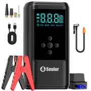 Jump Starter with Air Compressor, 6000A 12V Jump Box for 10L Gas or Up to 10L Diesel Car Battery, 160PSl Digital Tire In