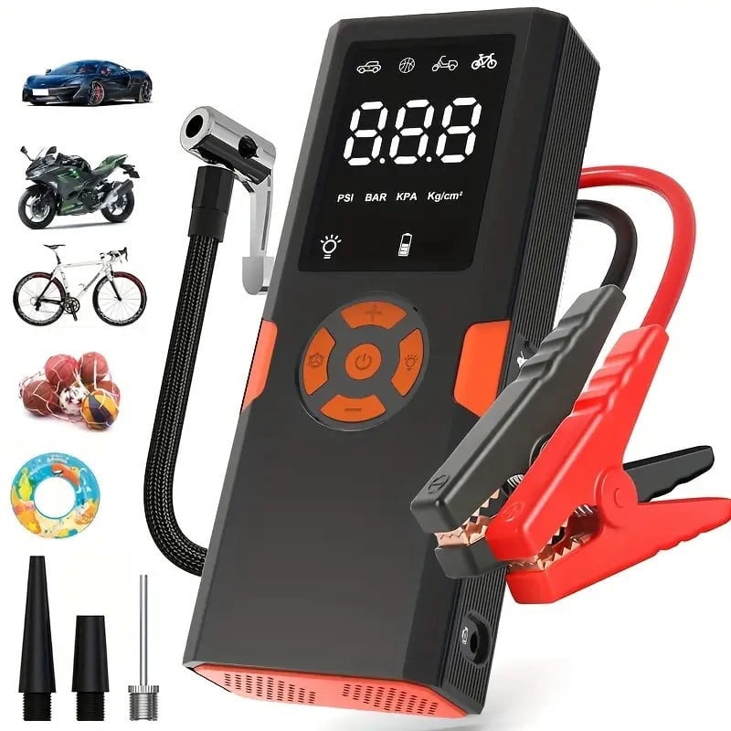 Jump Starter with Air Compressor,4500A Car Battery Jump Starter ...