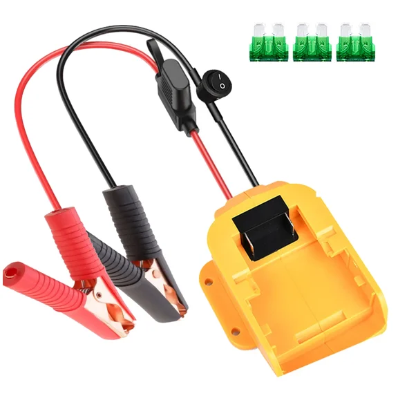 Jump Starter Car Booster Cable with Fuse Switch Emergency Power Kit For Dewalt