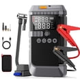 thumbnail image 1 of Jump Starter with Air Compressor,6000A Battery Jump Box for All Gas or Up to 12L Diesel, 160PSl Digital Tire Inflator with Emergency Light, 1 of 9
