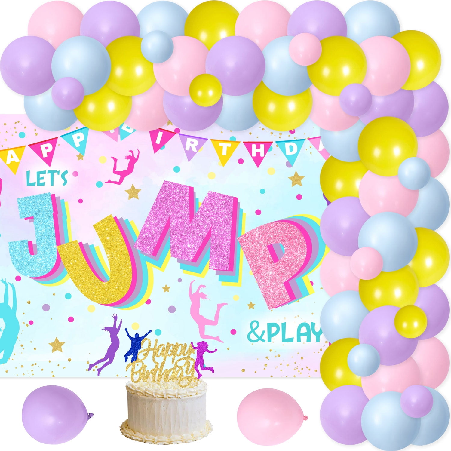 Jump Theme Party Decorations. Jump Birthday Party Supplies Includes