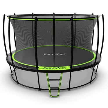 JumpFlex HERO 14' Backyard Outdoor Trampoline for Kids with Net & Ladder