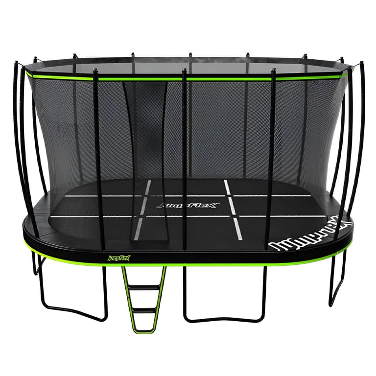 JumpFlex MEGA 17' Trampoline, Large Outdoor Jumping Play Set with