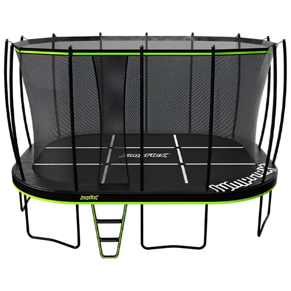 JumpFlex MEGA 17' Trampoline Outdoor Jumping Play Set with SMARTSHADE Canopy Cover
