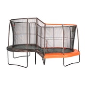 JumpKing 10x17 Multi-Level Oval Trampoline - Perfect Gift Recreational Trampoline w/ Basketball Hoop, Toss Game, Enclosure Net - Large Trampoline for Kids, Adults, Family Fun