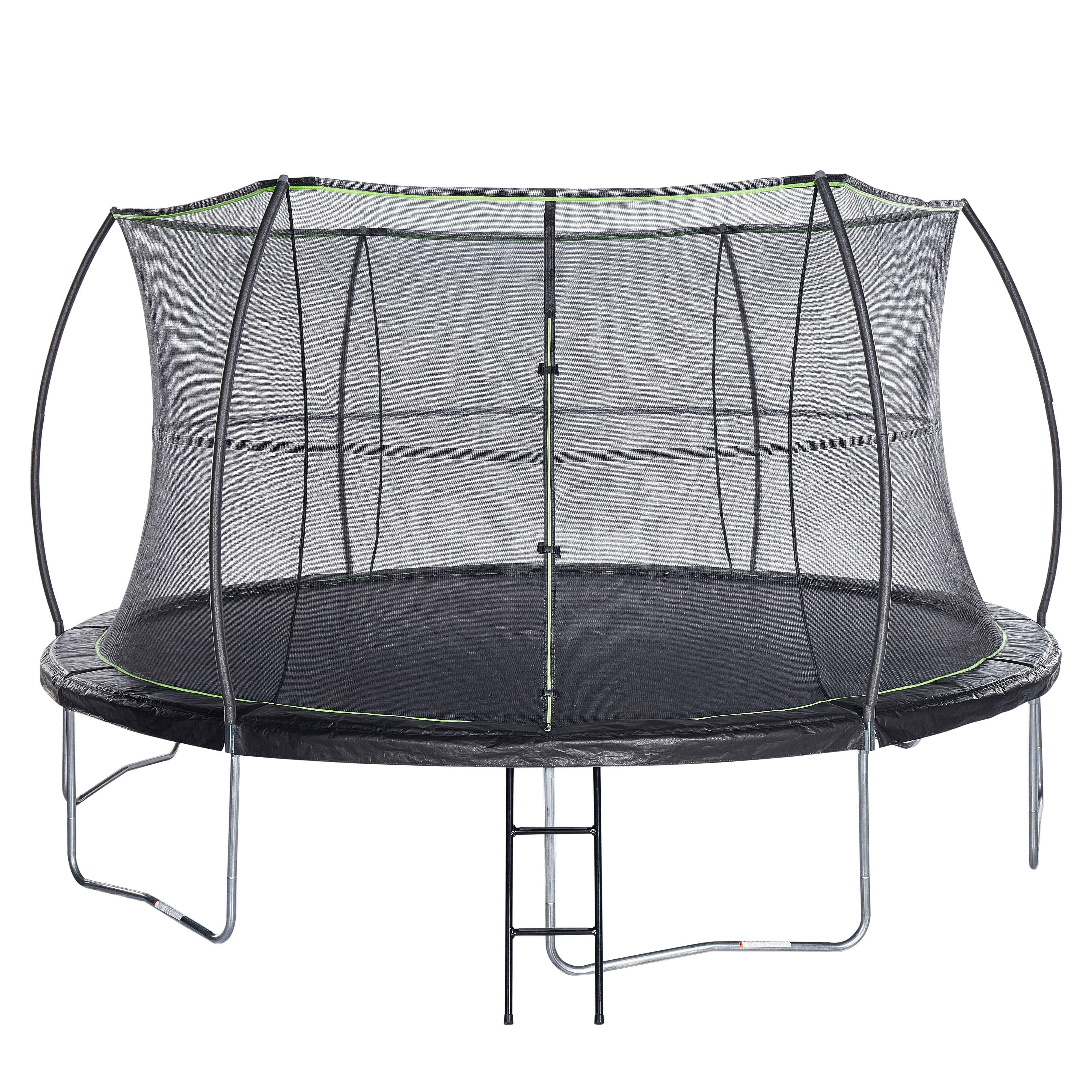 JumpKing 12ft Round Trampoline with Protective Enclosure and
