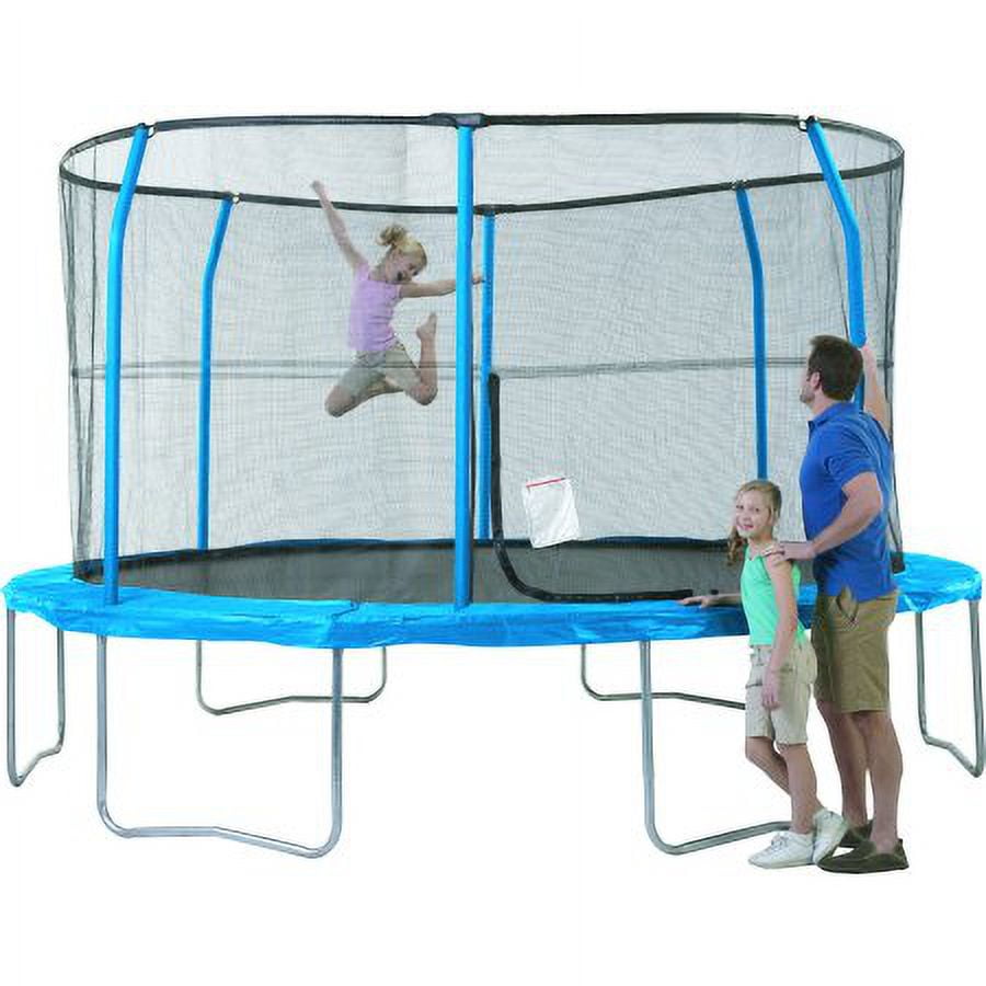 JumpKing 13Foot Trampoline, with Enclosure, Blue
