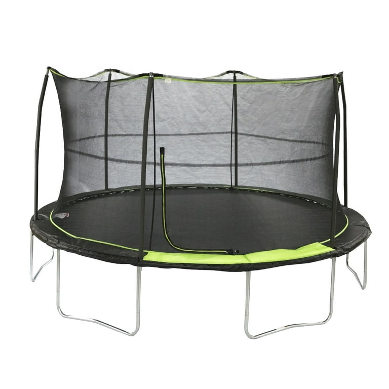 svejsning Personligt Formålet JumpKing 14ft Trampoline with Safety Enclosure, 200lb Weight Limit Black  Lime Green - Walmart.com