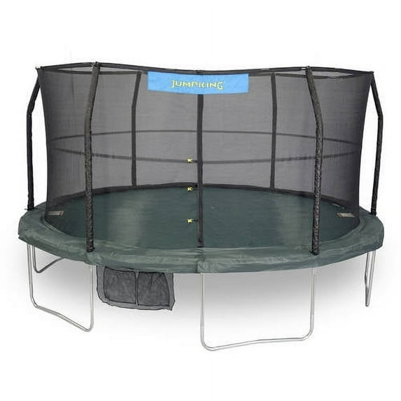 JumpKing 15-Foot Trampoline, with Enclosure, Green