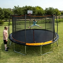 JumpKing 15 ft. Trampoline 7 Legs 7 Poles with Bonus Basketball Hoop