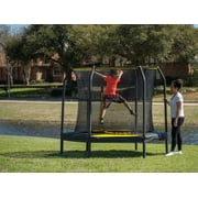 JumpKing 7.5-Foot Trampoline, with Enclosure, Black/Yellow