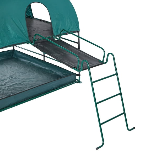 JumpKing Climbing Bridge & Ladder Accessory  Compatible Add-On for 2-Level Climbing Den Playset (Compatible with JKCF)