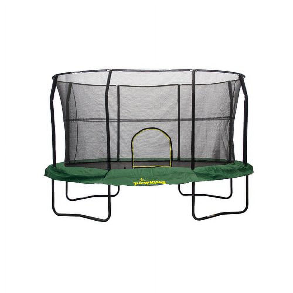 JumpKing Oval 8' x 12' Trampoline, with Enclosure, Green