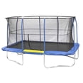 thumbnail image 1 of JumpKing Rectangular 10' x 15' Trampoline, with Enclosure, Blue/Yellow, 1 of 7
