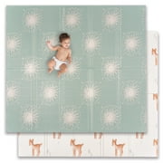 JumpOff Jo Extra Large Foldable Kids Foam Play Mat, Padded Baby Floor Mat, 77 x 70 in - Oh Deer
