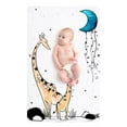 thumbnail image 1 of JumpOff Jo - Fitted Mini Crib Sheet for Portable Crib, Playard, and Playpen Mattresses and Mats, Super Soft 100% Cotton, 24 in. x 38 in. - Giraffe & A Calf, 1 of 7